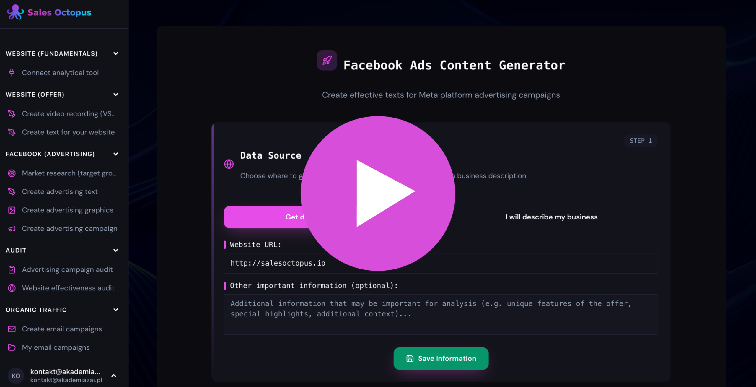 Facebook Ads Creation Preview