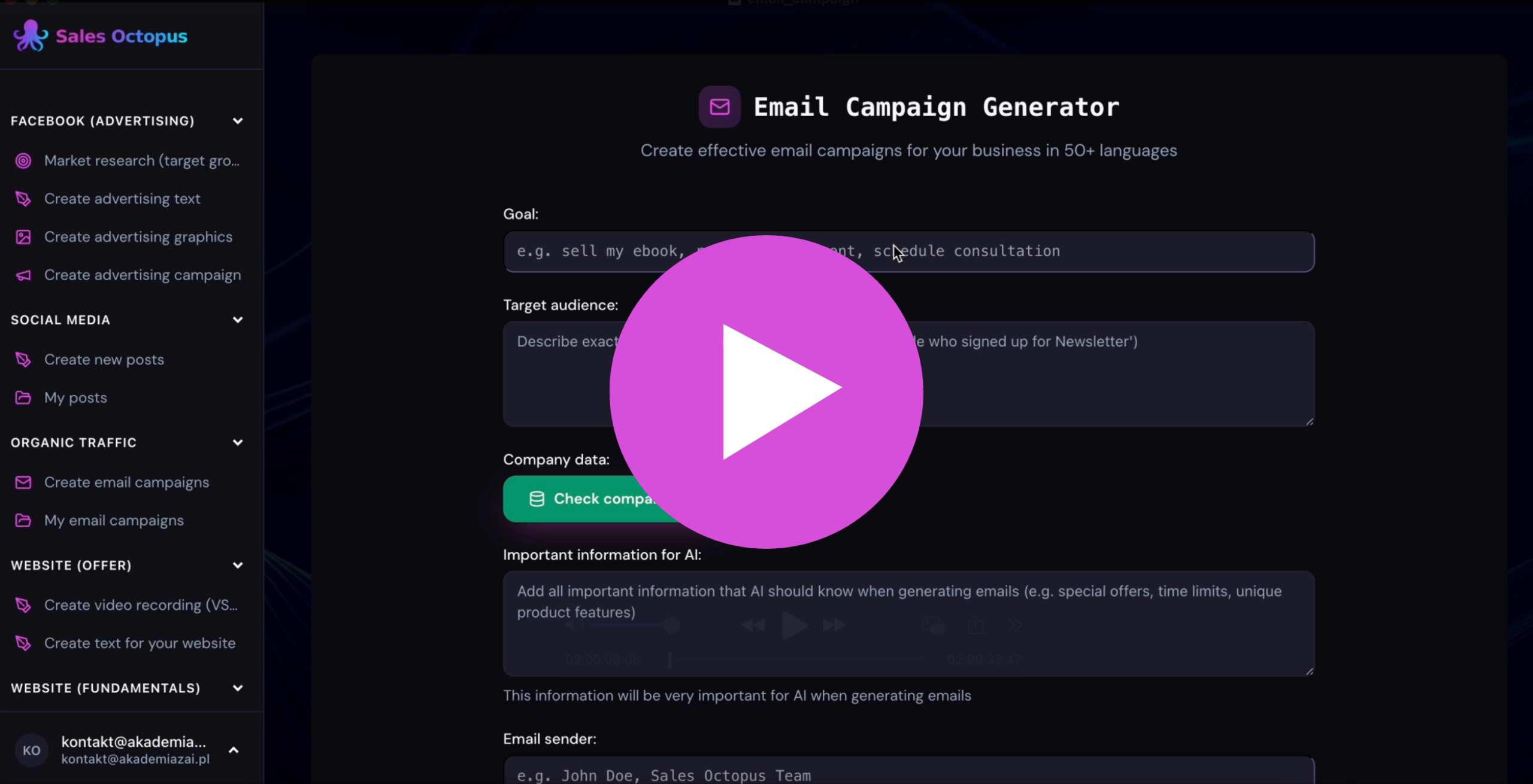 Email Campaign Generator Preview